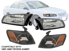 For Black Headlamp Corner Light 1997 - 1999 Camry Left Right Combo SET TO2505120 picture