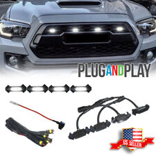 4pcs Raptor Style White LED Lamps Front Grill Lights Kit For 16-19 Toyota Tacoma picture