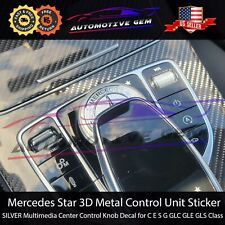 Mercedes Star Emblem Sticker SILVER Metal Multimedia Center Control Decal C E S picture