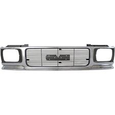 Grille For 91-93 GMC Sonoma 92-94 Jimmy Chrome Shell w/ Gray Insert Plastic picture