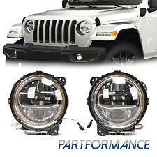 New Style Upgrade Refit LED Headlight Pair For 2018-2022 Jeep Gladiator Wrangler picture