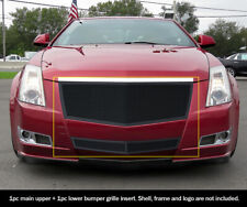For 2008-2013 Cadillac CTS/11-14 Coupe Stainless Black Mesh Grille Insert Combo picture