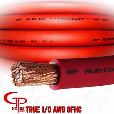 10 ft TRUE AWG 1/0 Gauge OFC COPPER RED Power Wire Ground Cable GP Car Audio picture