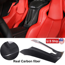 Real Carbon Fiber Waterfall Console Wireless Charger Cover For Corvette C8 20+US picture