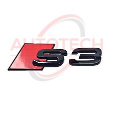 Audi S3 Emblem GLOSS BLACK Rear Trunk Lid Letter Badge S Line Logo Nameplate picture
