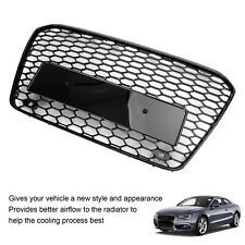 Gloss Black For 2013-2016 Audi A5 S5 B8.5 RS Honeycomb Mesh Front Bumper Grille picture