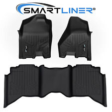 SMARTLINER Black Floor Mat Liner Set for 2012-2018 Ram 1500/2500/3500 Crew Cab picture