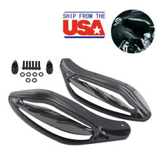 Black Adjustable Fairing Wing Side Wind Air Deflector For Harley Touring 96-13 picture
