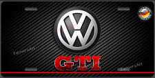 GOLF GTI CARBON FIBER ILLUSION BACKGROUND ALUMINUM LICENSE PLATE  Made in USA picture