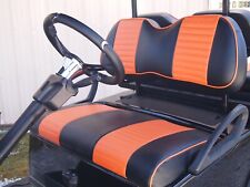Orange Front Rear Seat Covers Horizontal Pleat for Club Car Precedent 2004-2022 picture
