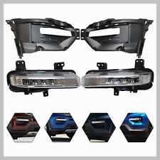 4Pcs Set LED Black Fog Lights Lamp Kit + Trim Cover Fit 2020-2021 Ford Explorer picture