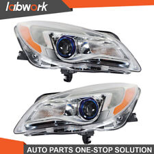 Labwork Headlight For 2014-17 Buick Regal Projector Halogen Chrome Housing RH+LH picture