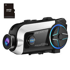FX30C Pro Motorcycle Bluetooth Intercom Helmet Headset FM + Video Recorder WiFi picture