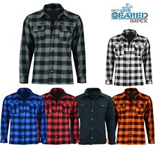 Motorbike Motorcycle Lumberjack Waterproof Flannel Kevlar Lined Shirt CE Armour picture