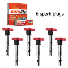 Ignition Coil & Autolite Spark Plug for Audi A6 A7 Quattro Q5 Q7 3.0L V6 UF529 picture