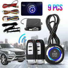 Car Keyless Entry Engine Start Alarm System Kit Push Button Remote Start Stop picture