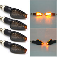 4Pcs Motorcycle Motorbike Smoke 14 LED Turn Signal Amber Lights Lamp Indicators picture