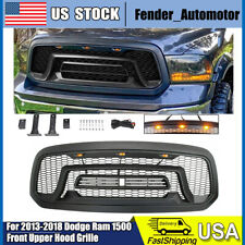 For 13-18 Dodge Ram 1500 Rebel Style LED Honeycomb Front Upper Hood Grille New picture