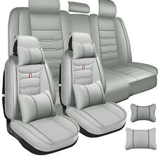 For TOYOTA Car Seat Covers Full Set Leather 2/5-Seats Front +Rear Protector Gray picture