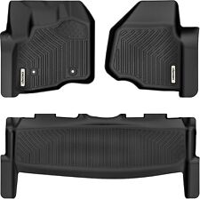 OEDRO Floor Mats TPE Fit for 2012-2016 Ford F-250/F-350/F-450 SuperCrew/Crew Cab picture