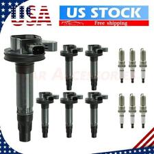 6Pack Ignition Coil & Iridium Spark Plug For Ford Lincoln Mazda 3.5L 3.7L UF553 picture