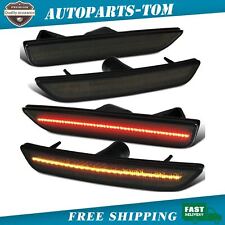 Smoked LENS LED SIDE MARKER LIGHTS FRONT & REAR SET  For Ford Mustang 2010-2014 picture
