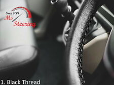 LEATHER STEERING WHEEL COVER FOR SPECTRE R42 BLACK SEAM picture