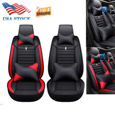 5 Seats Universal Car Seat Covers Deluxe PU Leather Seat Cushion Full Set Cover picture