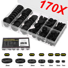 170Pcs/Set for Car Rubber Grommet Firewall Hole Plug Electrical Wire Gasket Kit picture