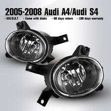 Fits 05-08 Audi A4 S4 Fog Lights Clear Lens Pair Bumper Lamp Wiring Kit Switch picture