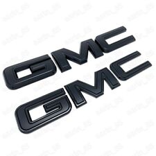 2pcs For 2019 - 2024 GMC Sierra 1500 2500HD 3500HD Front & Rear Emblem (Black) picture
