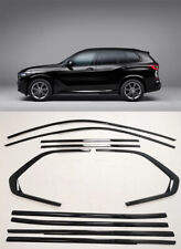 10x Black Stainless Steel Window Strip Cover Trim For 2019-2022 BMW X5 G05 picture