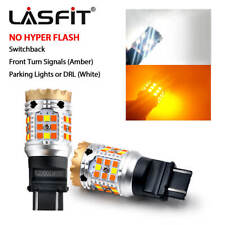 LASFIT LED Front Turn Signal Bulb Switchback Light Bulbs 3157 3457 Amber White picture