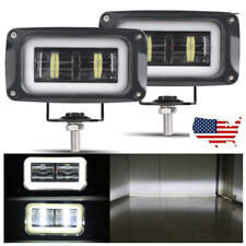 2X 4in LED Work Light Bar Pods White Halo Spot Fog Driving SUV ATV Truck OffRoad picture
