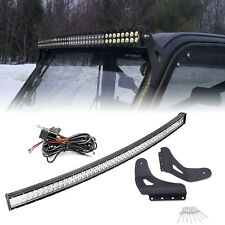 For 13-24 Polaris Ranger XP 900/1000 50'' Curved LED Light Bar+Roof Mounts+Wire picture