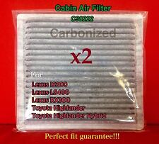 x2 C38222 AC Carbonized CABIN AIR FILTER For LEXUS IS300 LS400 RX300 HIGHLANDER picture
