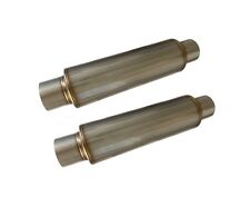 Pair of 2.5'' In/Out Exhaust Muffler 4.5
