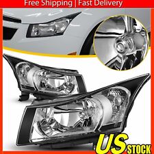 For 11-15 Chevy Black Headlights Cruze Sedan Pair Clear Reflector Left+Right NEW picture
