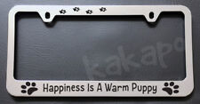 Happiness Is A Warm Puppy The Peanuts Chrome License Plate Frame picture