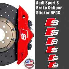 For Audi S Sport Car Wheels Brake Caliper Sticker 3D Decal Logo Decoration White picture