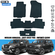 Floor mats for Infiniti QX80 2017-2023 Nissan Armada 2017-2023 All Weather Rubbe picture