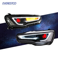 DRL Devil Eyes Halo Projector Headlights Dual Beam For 2008-17 Mitsubishi Lancer picture