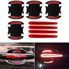 Red Car Door Handle Bowl Protective Film Reflective Sticker Strips Anti scratch picture
