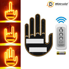 Finger Gesture Light with Remote Amber LED Car Back Window Funny Road Rage Signs picture