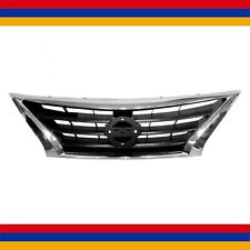 For2015-19 Nissan Versa Sedan Front Upper Grille Assembly Black/Chrome NI1200261 picture