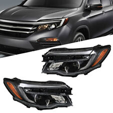 For 16-18 Honda Pilot 17-20 Ridgeline W/ LED DRL Projector Headlights Clear Lens picture