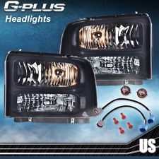 Fit For 1999-2004 Ford Super Duty F250-F550 Smoke/Black Conversion Headlights  picture