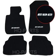 4 Pieces Black Carpet Floor Mats For 07-13 BMW E92 3-Series Coupe + E92 Logo picture
