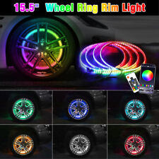 4x RGB Lights Wheel 15.5'' Ring Light For LED Truck Car Lights Rim Bluetooth APP picture