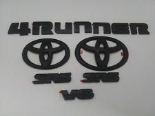 Blackout Overlay 2014-2023 Toyota 4Runner SR5 v6 Matte Black Out Emblem Kit 6pcs picture